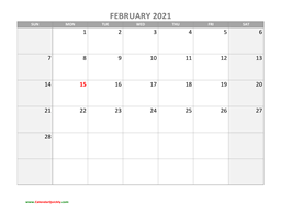 February 2021 Calendars | Calendar Quickly