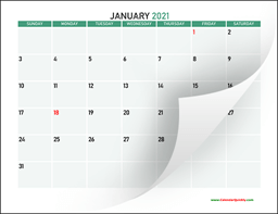 Monthly Calendar 2021 Printable | Calendar Quickly