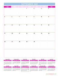 september calendar 2021 vertical