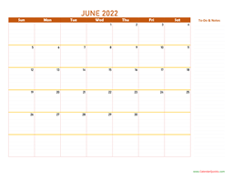june 2022 calendar