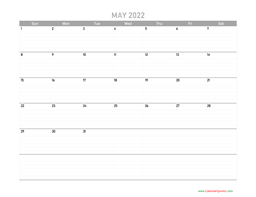 may monday 2022 blank calendar calendar quickly