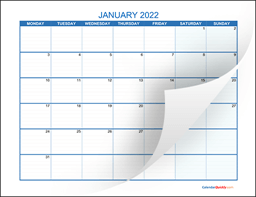 free fillable calendar 2022