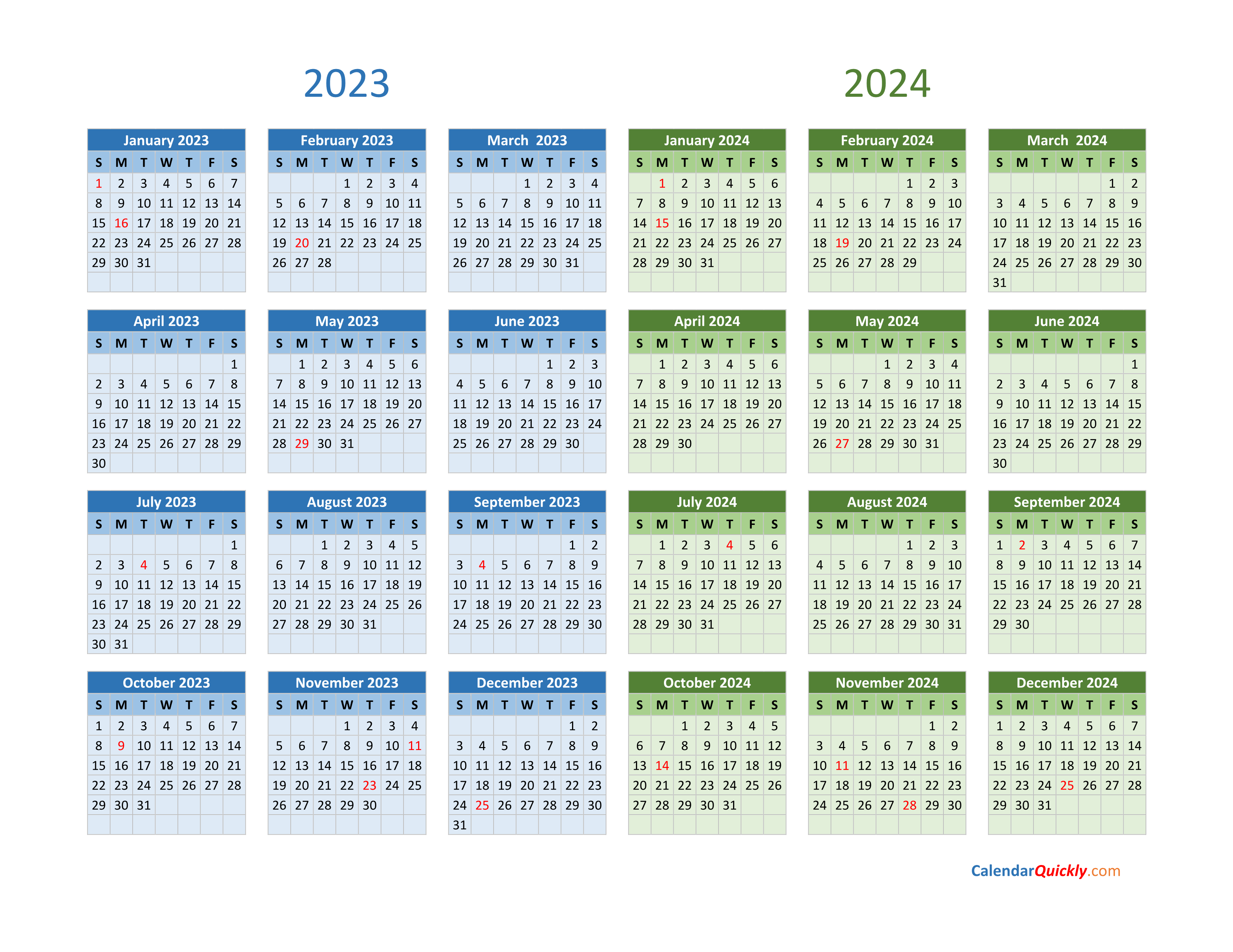 2023 2024 Calendar 