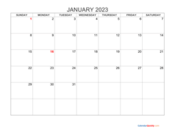 January 2023 Calendars | Calendar Quickly