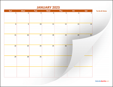 Monthly 2023 Calendar