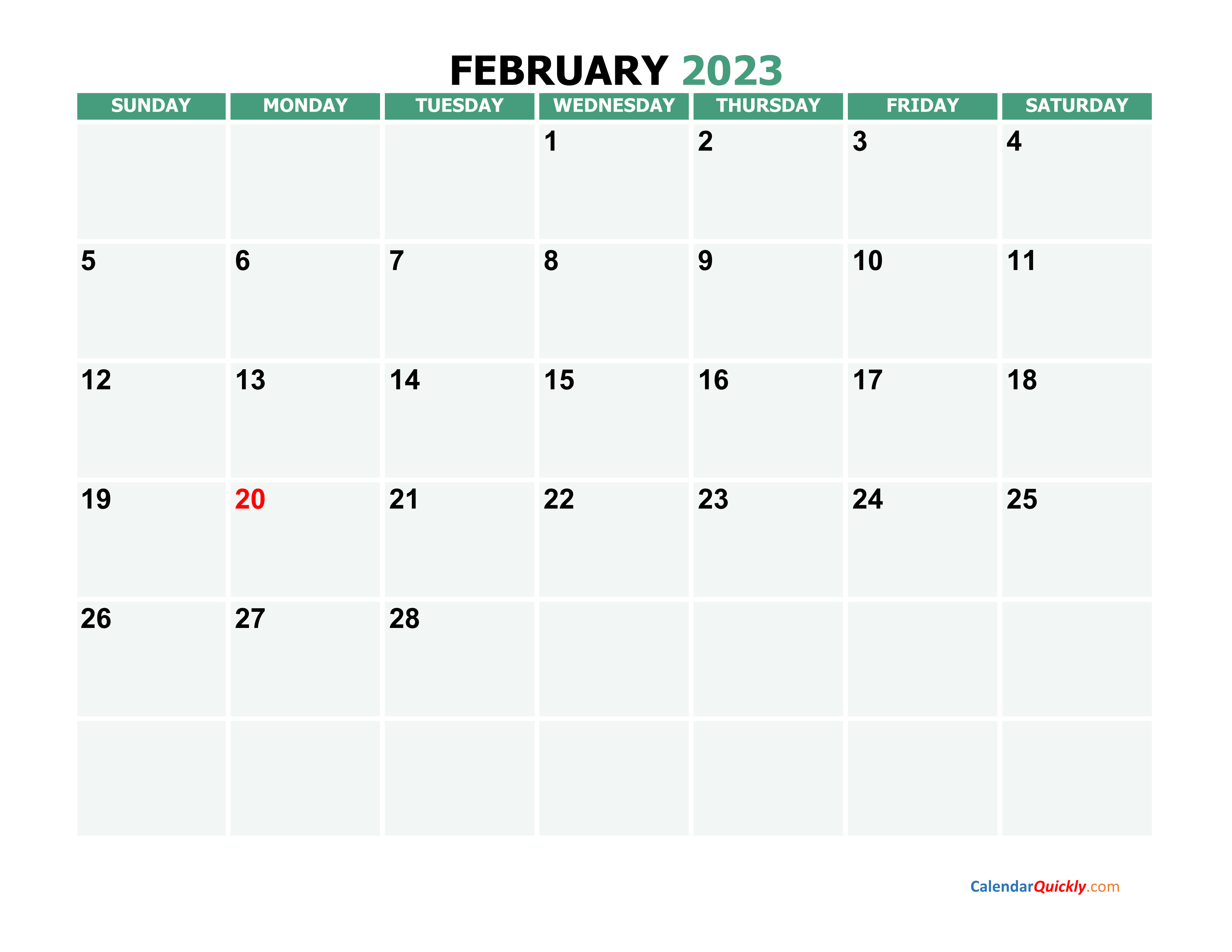 february 2023 printable calendar calendar quickly