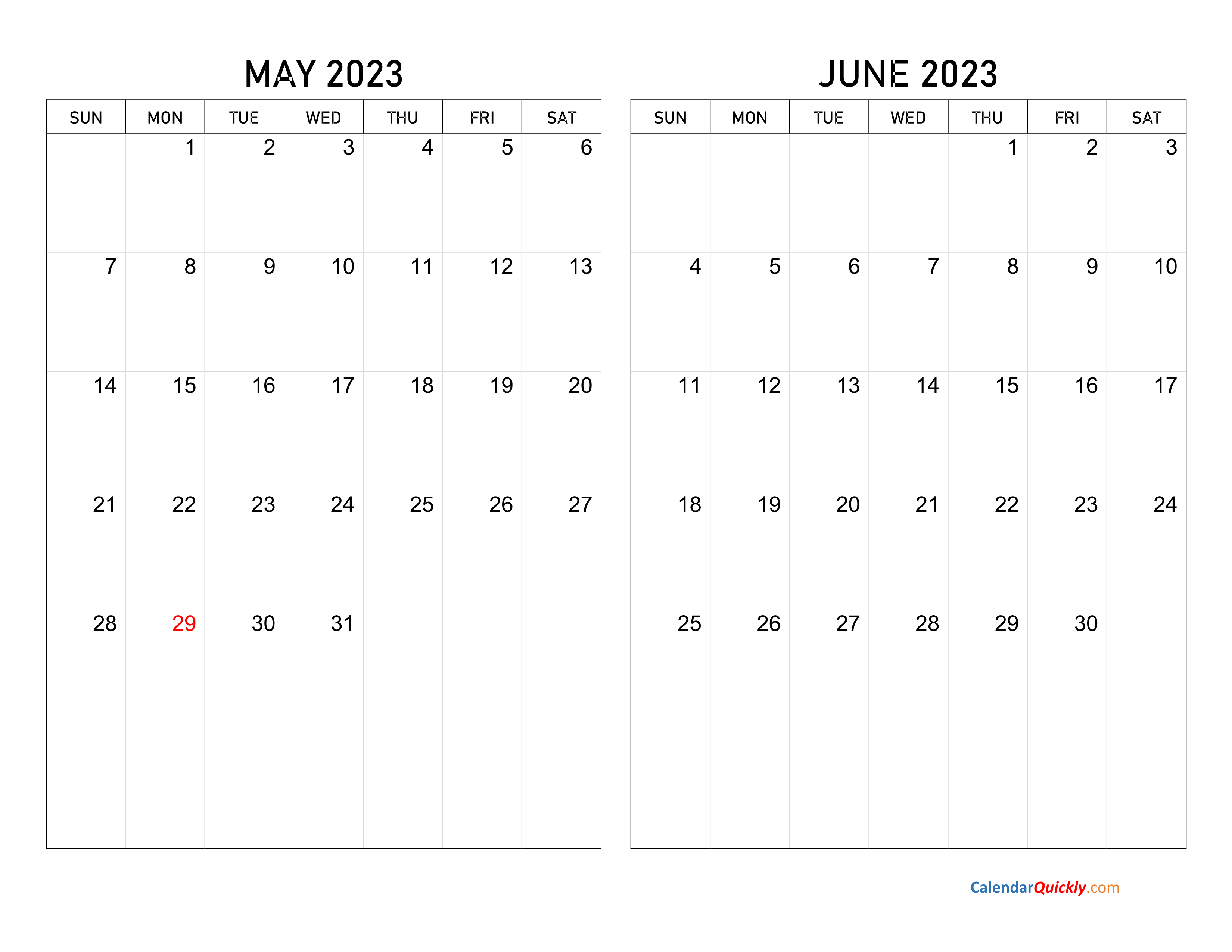 Printable Calendar May And June 2023 Get Your Hands on Amazing Free