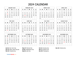 2024 and 2025 Calendar | Calendar Quickly