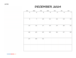 December 2024 Calendar with To-Do List | Calendar Quickly