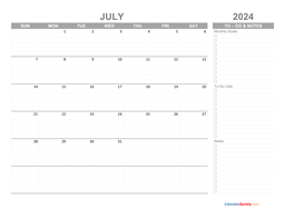 July 2024 Calendars | Calendar Quickly