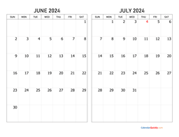 Two Months 2024 Calendar | Calendar Quickly