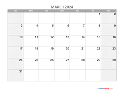 March 2024 Calendars | Calendar Quickly