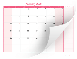 Monthly Monday 2024 Calendar Printable | Calendar Quickly
