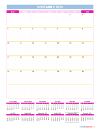 november calendar 2024 vertical