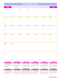 September Calendar 2024 Vertical