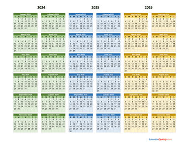 2024-2025-2026 Calendar  Calendar Quickly