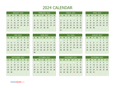 Yearly Calendar 2024