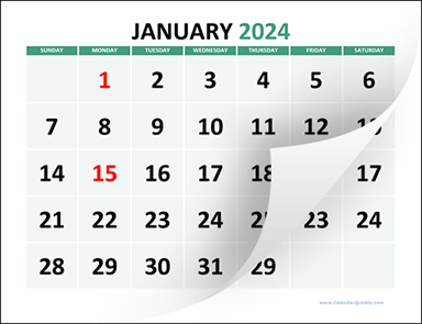 Large Printable 2024 Calendar