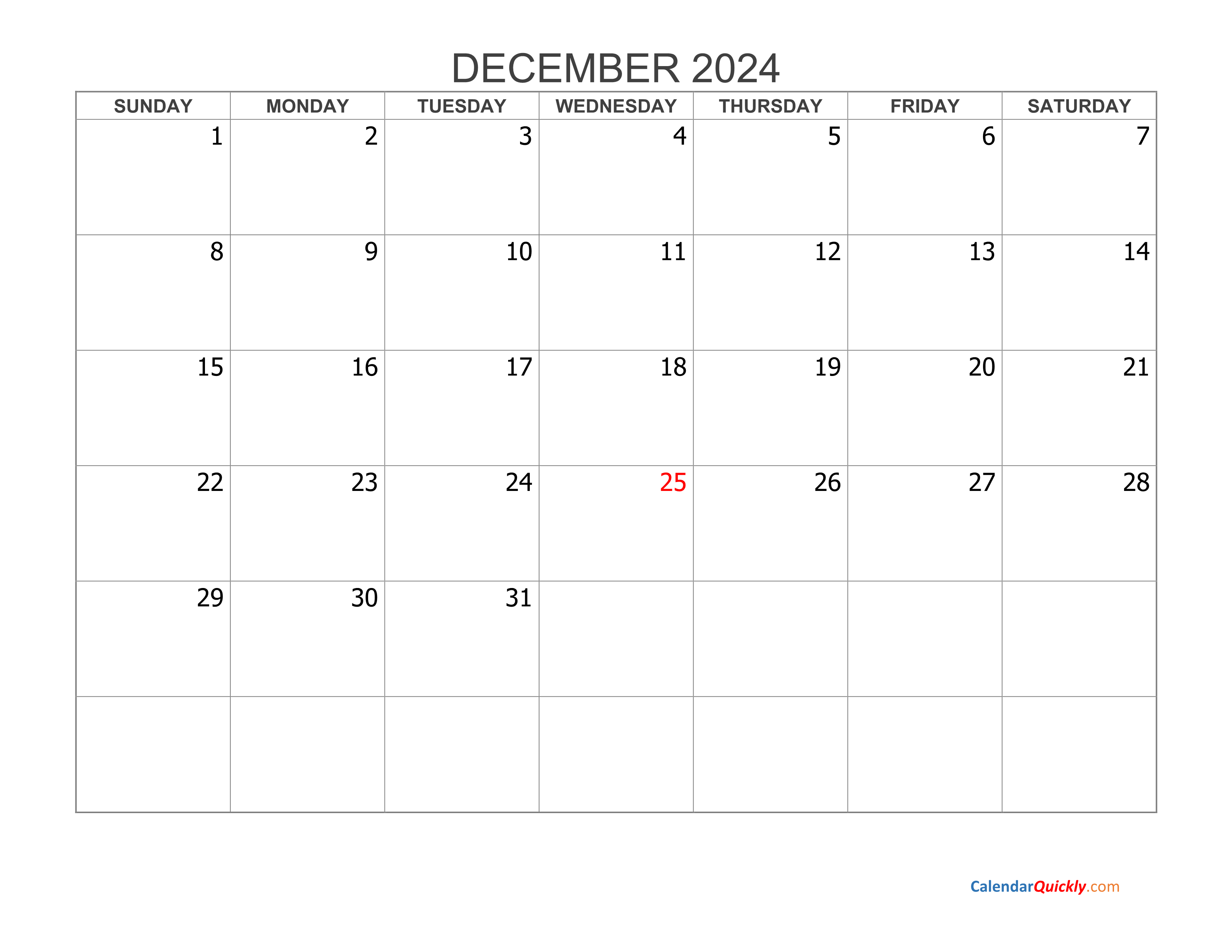 december 2024 calendar free blank printable with holidays december