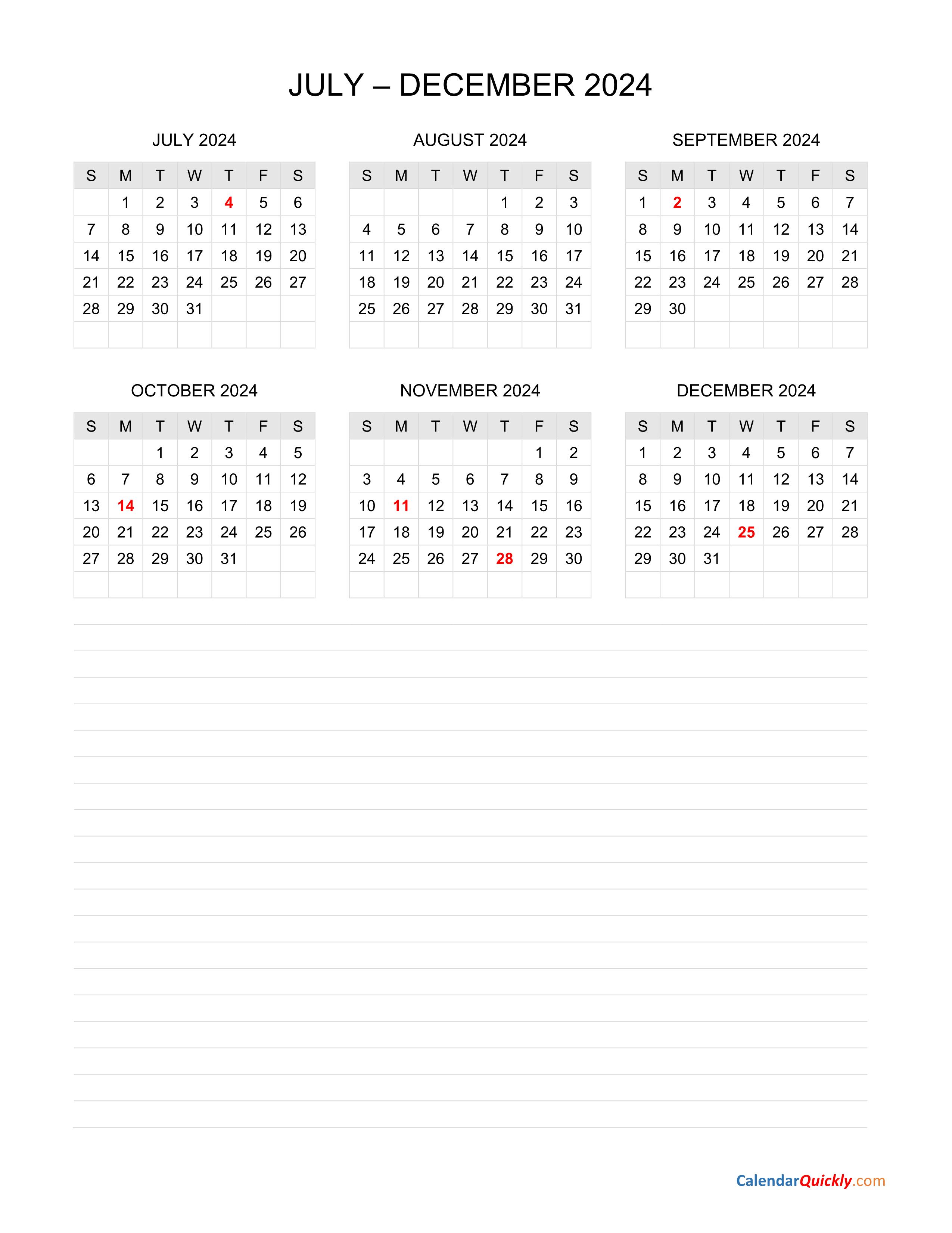 July 2024 Calendar