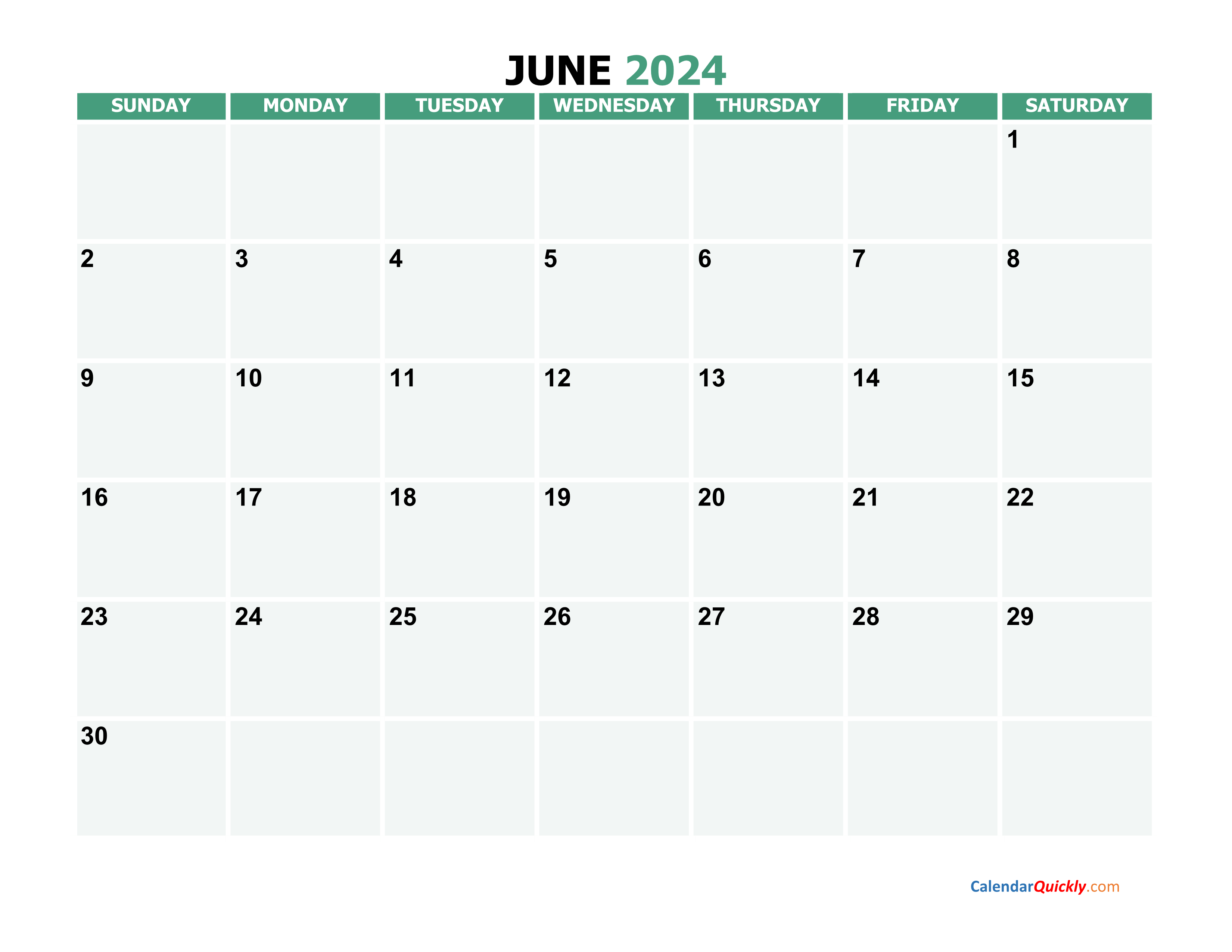 Printable Calendar June 2024 Pdf