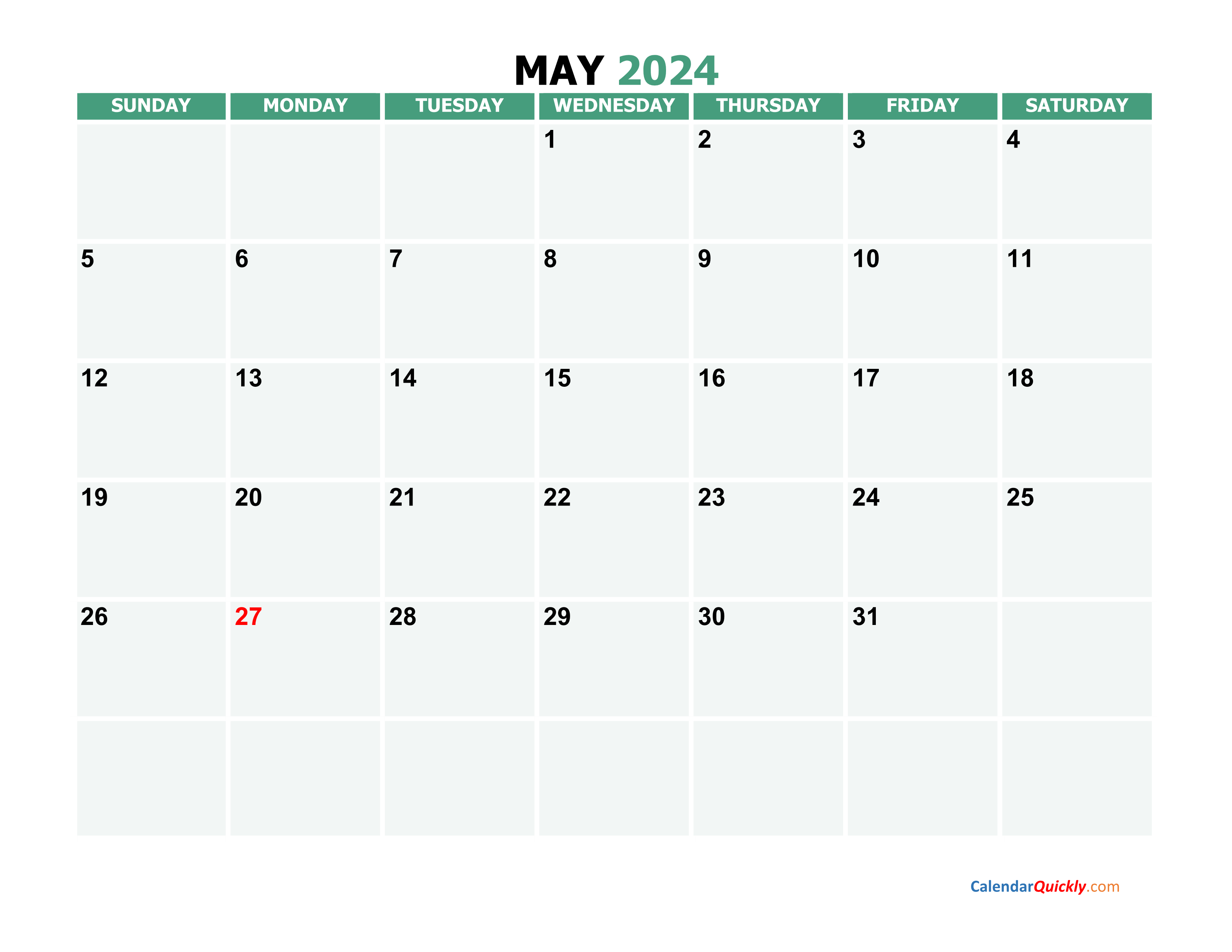 May 2024 Calendars Calendar Quickly