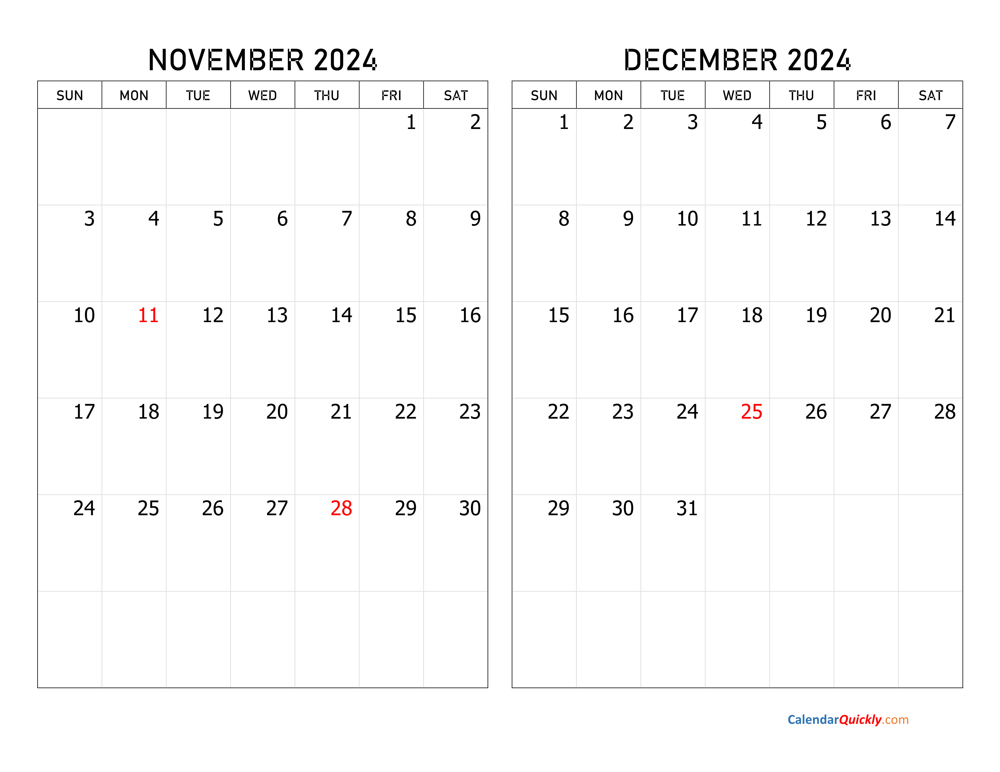 Calendar November 2024 To January 2024 Calendar 2024 Ireland Printable