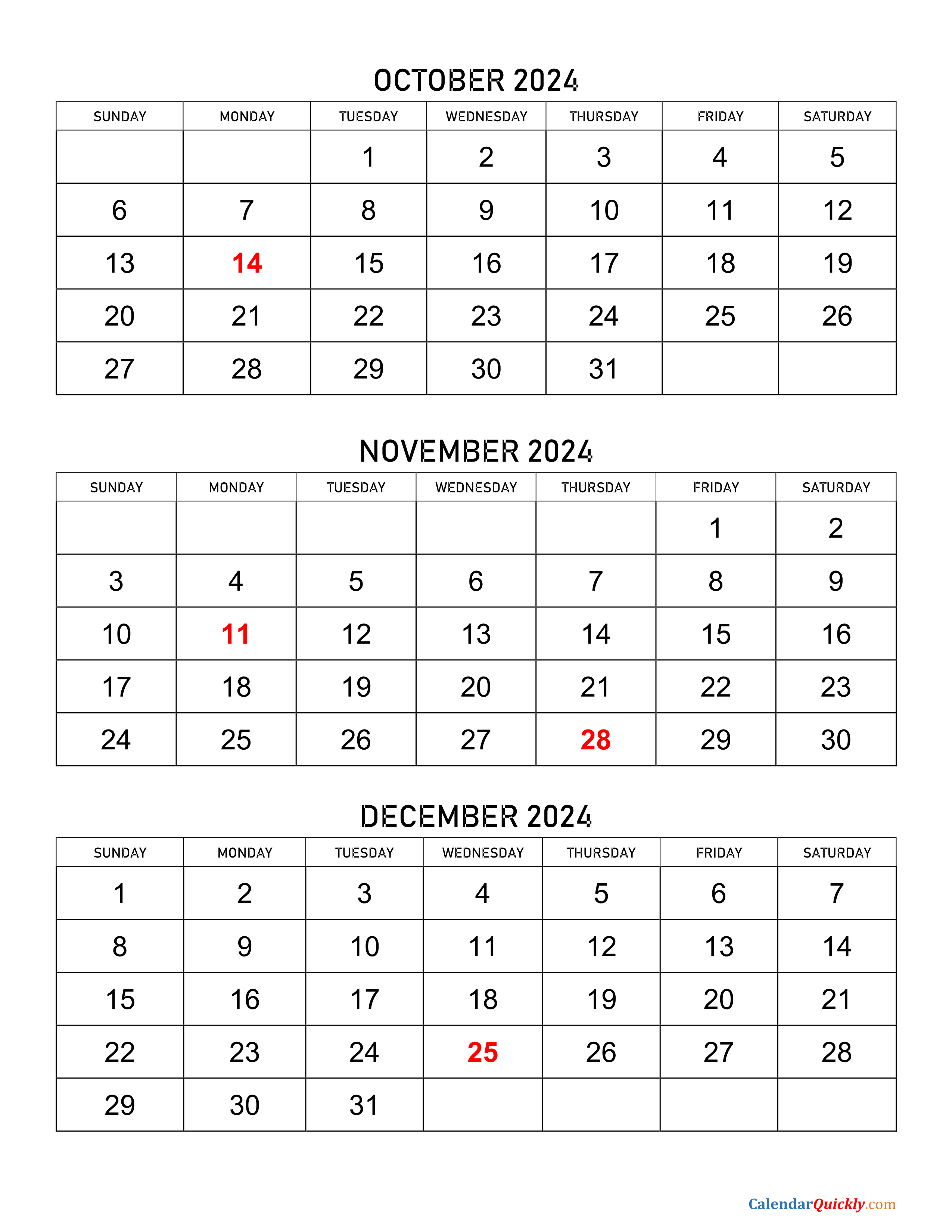 October And November 2024 Calendar Free August 2024 Calendar