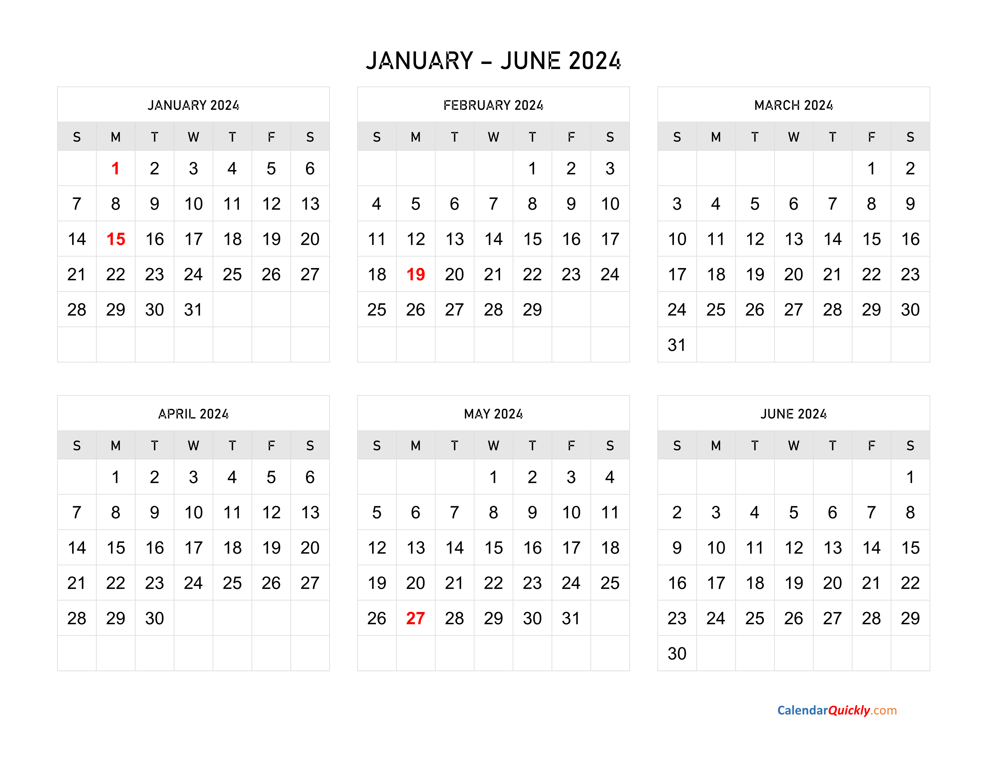 2023 half year calendar to print 2024 calendar 2024 calendar free