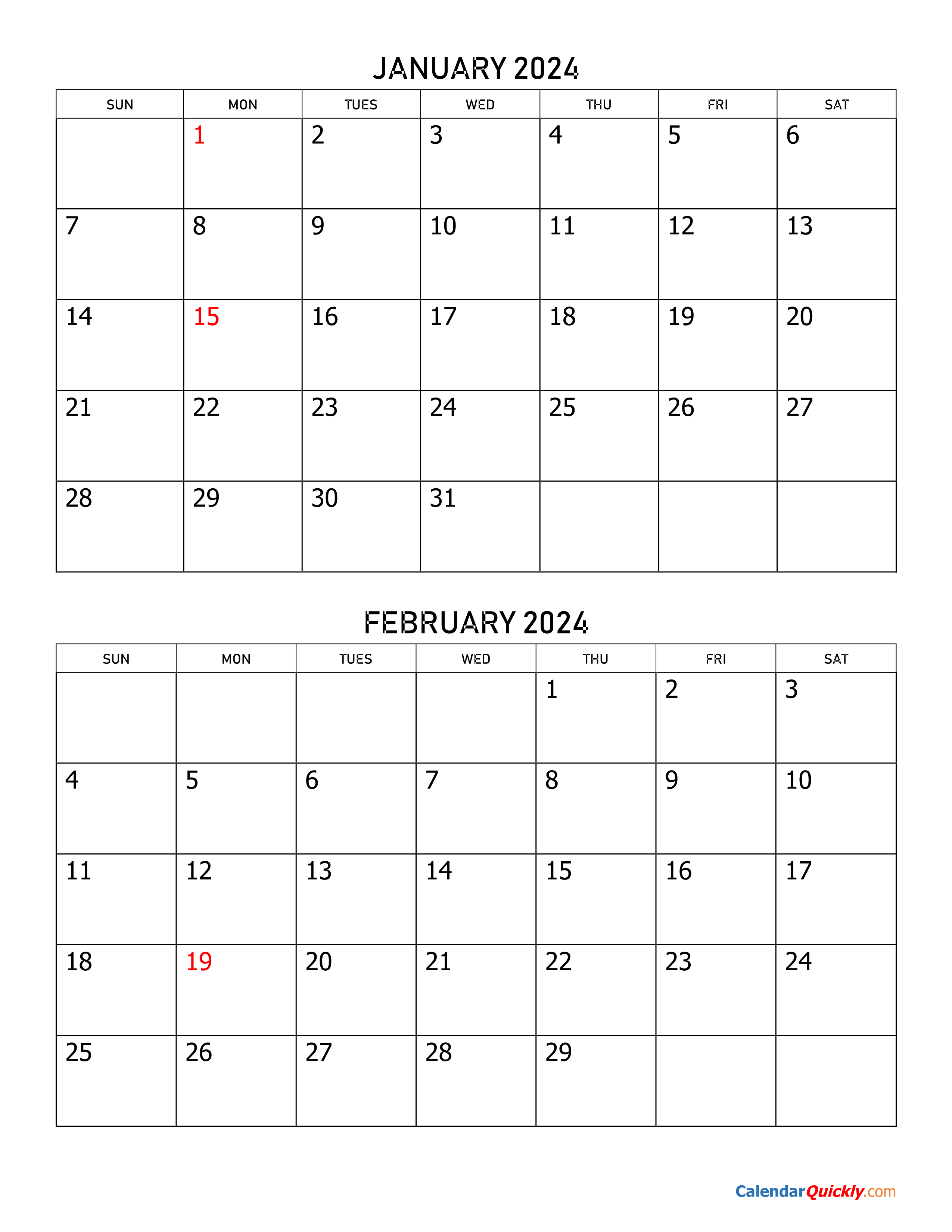 Printable Calendar Vertical 2024 Best Awasome Famous January 2024