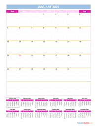 January Calendar 2025 Vertical