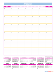 june calendar 2025 vertical