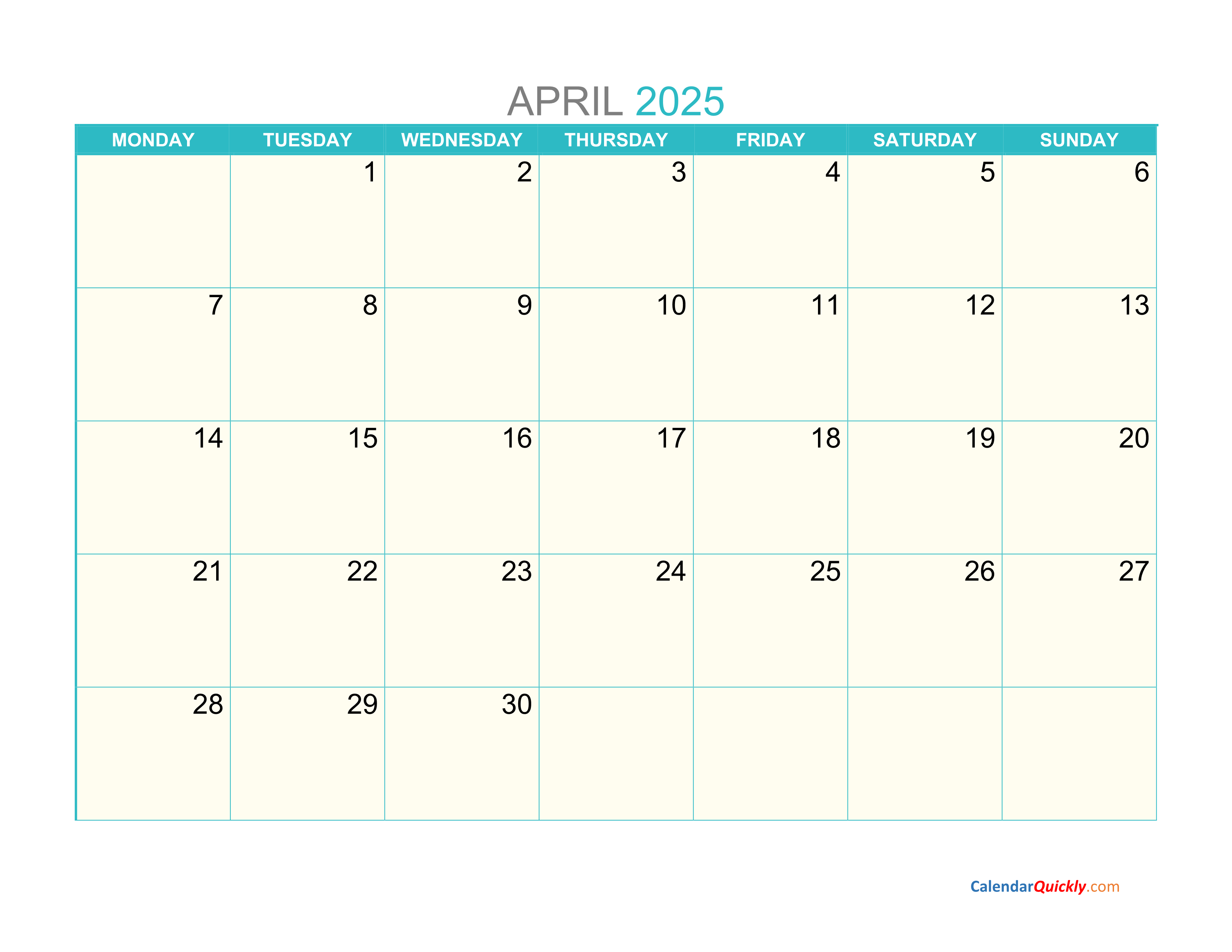 april 2025 calendar printable april blank calendar 2025 easy to use