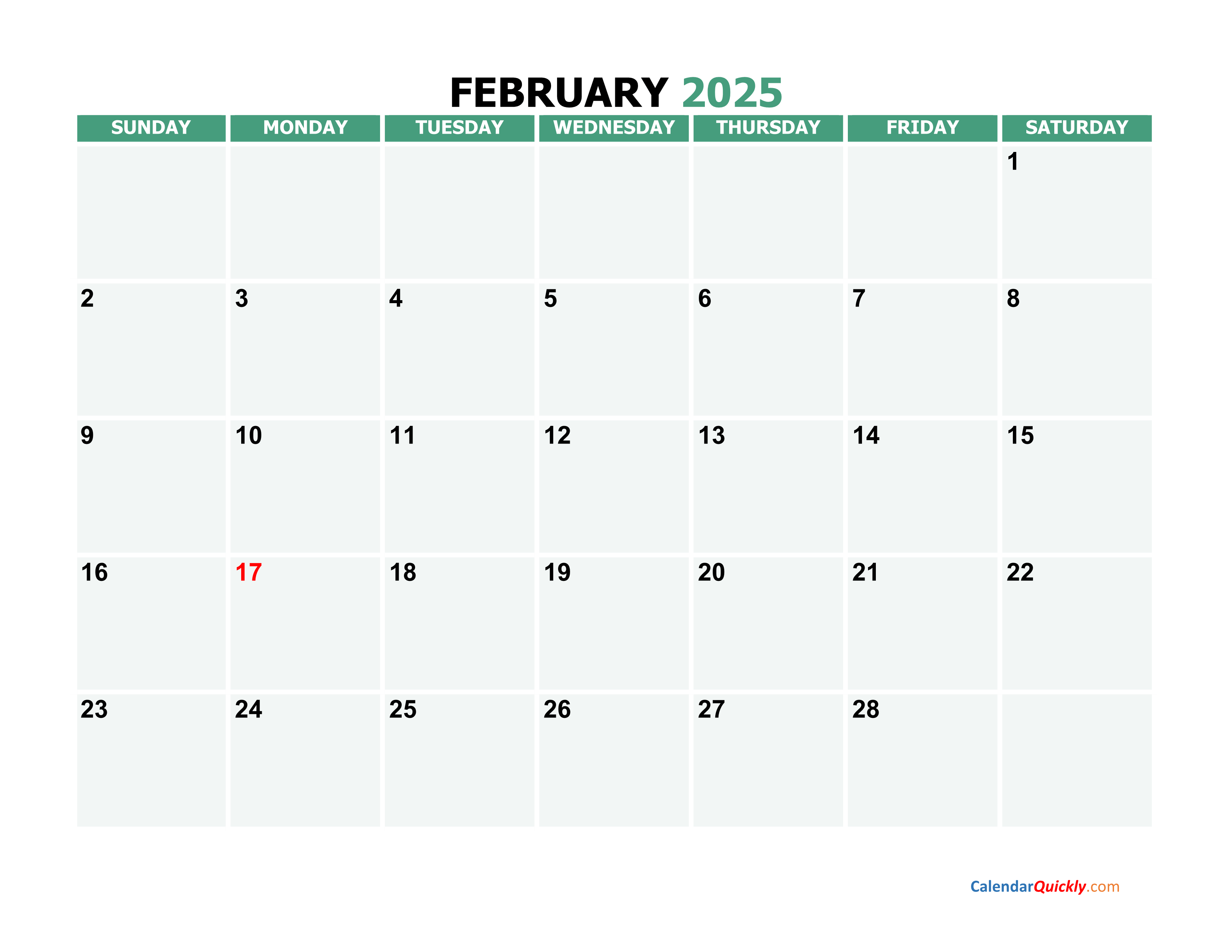 2025 February Calendar Free Printable Printable Lilly Pauline