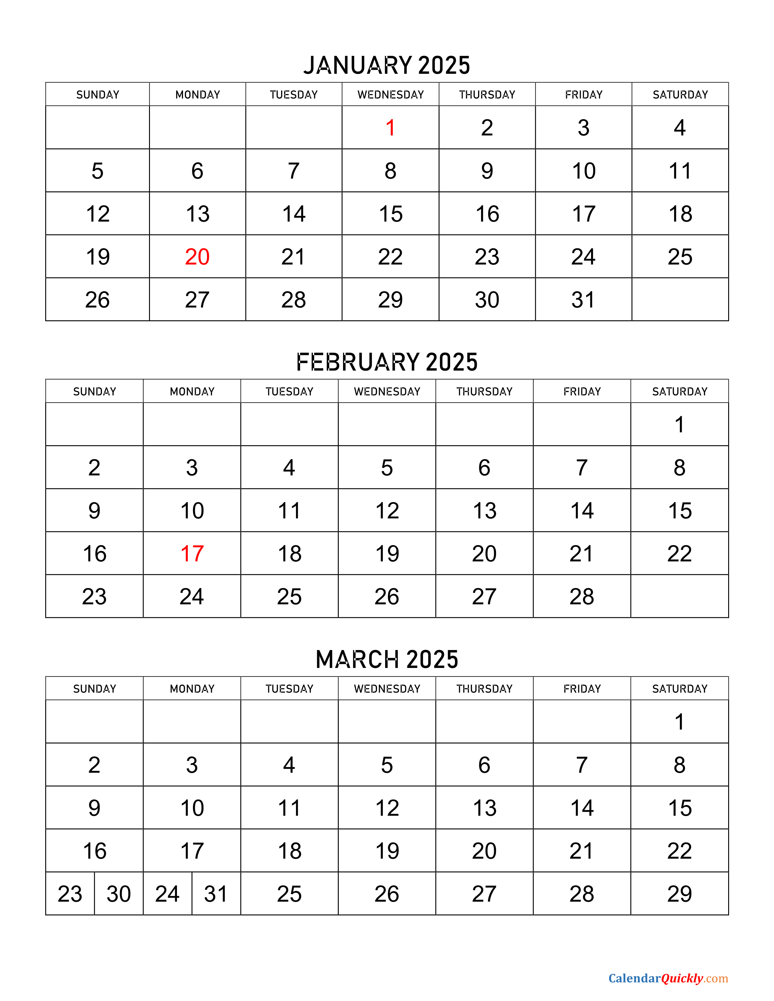 January 2025 Printable Calendars Vrogue