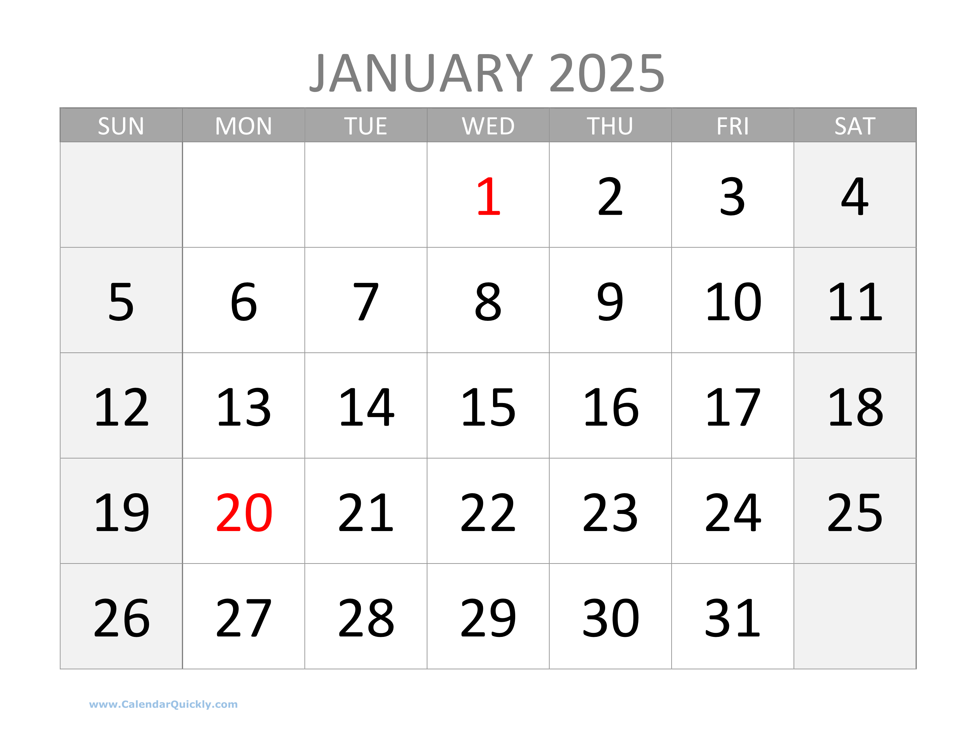 Monthly Calendar 2025 With Holidays Pdf