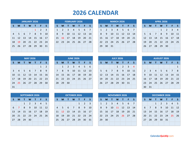 2026 Calendar