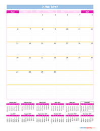 june calendar 2027 vertical
