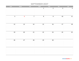 september calendar 2027 printable