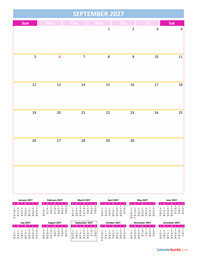 september calendar 2027 vertical